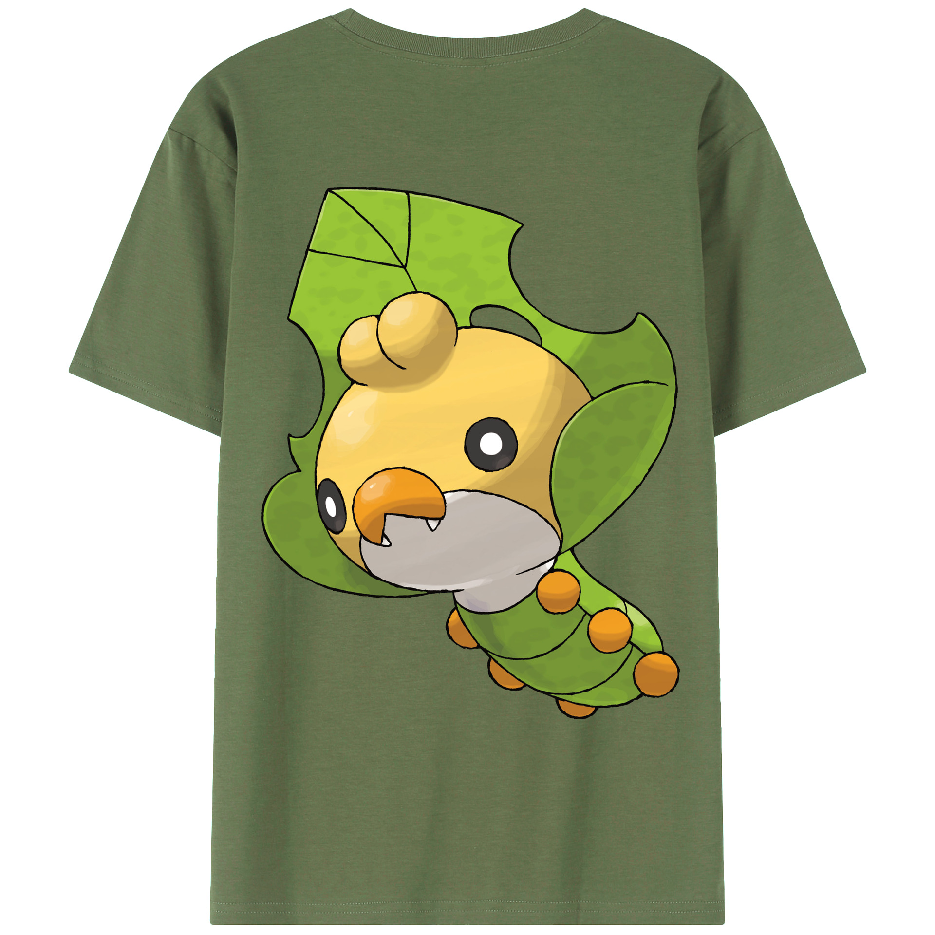 （画像用） ポケットモンスター Pokémon 綿100％ メンズ半袖Tシャツ（バックプリント） 通気性